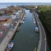 Oblique aerial view of Eyemouth.