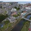 Oblique aerial view of Eyemouth.