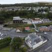 Oblique aerial view from north-west showing Historic Burgh and Harbour, Victorian Expansion and Mid- to Late C20 (The Avenue) Areas of Townscape Character, Eyemouth