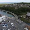 Oblique aerial view from north-west showing Historic Burgh and Harbour and Mid- to Late C20 (The Avenue) Areas of Townscape Character, Eyemouth