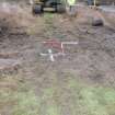 Watching Brief photograph, Area of manhole trench prior to work taken from S, The Helix, Forth and Clyde Canal, Falkirk