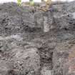 Watching Brief photograph, Working shot showing pipe trench taken from S, The Helix, Forth and Clyde Canal, Falkirk