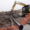 Watching Brief photograph, Working shot showing pipe trench taken from S, The Helix, Forth and Clyde Canal, Falkirk