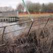 Watching Brief photograph, Working shot – removing handrail taken from SW, The Helix, Forth and Clyde Canal, Falkirk