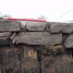 Watching Brief photograph, Details of stone capping taken from S, The Helix, Forth and Clyde Canal, Falkirk