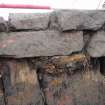 Watching Brief photograph, Detail of canal wall taken from S, The Helix, Forth and Clyde Canal, Falkirk