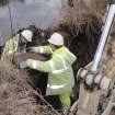 Watching Brief photograph, Removing stones taken from SW, The Helix, Forth and Clyde Canal, Falkirk