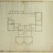 Plan of principal floor showing additions and alterations.