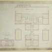 Plan of principal floor, bedchamber floor and cellar prior to additions and alterations.