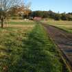 Watching Brief photograph, General view of road area to be stripped on the W side taken from S, The House of Binns, West Lothian