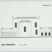 Photocopy drawing, "Rear Elevation"