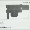 Photocopy drawing, "Roof Plan"