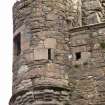 MacLellan's Castle, Kirkcudbright.  Detail of turret. 