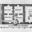 Photographic copy of plan of Second Floor of the Old Goal of Edinburgh
Copied from 'Chambers Minor Antiquities'