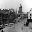 Photographic copy of historic photograph showing general view from south of Dumfries High Street including Midsteeple.