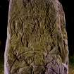 Logie Elphinstone (no. 3), Pictish symbol stone. View of front face, dated 14 November 1995.