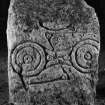 Inverurie (no. 3), Pictish Symbol Stone. View from E, dated 14 Sept. 1995.