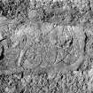Bourtie Parish Church, Pictish Symbol Stone. Detail of right-hand end from S