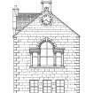 East elevation (partially reconstructed)
Preparatory drawing for 'Tolbooths and Town-Houses', RCAHMS, 1996.
N.d.