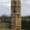 View of Pictish cross slab, Aberlemno.