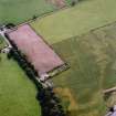 Oblique aerial view of Glenlochar Roman Fort.