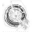 Excavation plan of the hut-circle. 
Argyll 5 Inventory no, 255, p134.