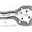 Plan of Rennibister souterrain. Scan of photographic copy.