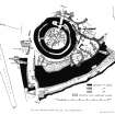 Plan of Midhowe broch at ground level. 
Inventory figure 273