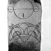 The Abdie, or Lindores, symbol stone.
From J Stuart, The Sculptured Stones of Scotland, i, pl. 102.
