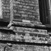 Detail of base members of brick-pilasters. South section