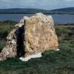 Photograph of stone with runes at the Ring of Brodgar.