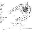 Publication drawing: plan of kiln (drying-floor reconstructed) at Jubidale.