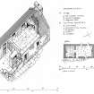 Axonometric views of Salmon Bothy and Ice-house.  Plans and section.