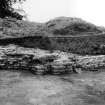 Excavation photograph: W wall and apse of rooms 4 and 5.