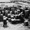 Excavation photograph of western hypocaust of Mumrills Roman Fort from SE. Copied from A O Curle photograph album MS/28/461.
Duplicate of ST/1852.