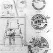 Section and plans of windmill.