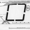 Publication drawing: plan, Roman Fort, Easter Happrew. Photographic copy.