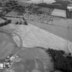 Oblique aerial view centred on Dalginross Roman fort.