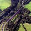 Oblique aerial view of the aqueduct built to carry the Union Canal over the River Avon.