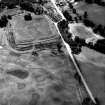 Oblique aerial view of Ardoch Roman Fort.