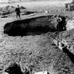Excavation photograph - entrance passage and centre of broch during excavations. Originals (2 copies) stored in PRINT ROOM.