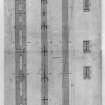 Glasgow, 13-23 Tradeston Street, Randolph & Elder Engine Works.
Photographic copy of drawing showing plans, elevations and section of gantry by Angus Kennedy, Glasgow, 1868.