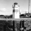 Crinan Canal, Crinan Basin, Lighthouse.
View of lighthouse and slots for storm gates in Eastern entrance of canal basin