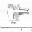 Carnasserie Castle.
Plan and Elevation of drain-spout.