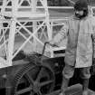 Crinan Canal, Dunardry Lock 11, Rolling Bridge.
Detail of winch while operated.