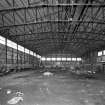 Interior-general view of former flying boat hangar at Stannergate, Dundee, from North West