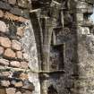 Iona, Iona Nunnery. 
View of capital and vaulting springer in North-East angle of chancel.
