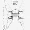 Elevations and plans of drawbridge at Craigmarloch.