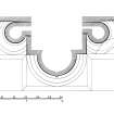 Iona, Iona Abbey.
Plan showing profile mouldings of South choir-arcade.