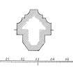Iona, Iona Abbey.
Plan showing profile mouldings of centre window in South wall and West doorway.